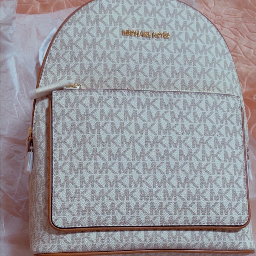 Michael Kors Cream and Tan Backpack & Wallet Women's Bag